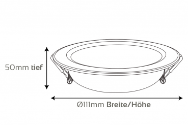Preview: MiBoxer LED Einbaustrahler RGB+CCT 6W IP54 Ø111mm 2,4GHz WiFiready FUT063