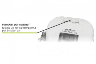 Preview: CCT LED Einbaustrahler rund weiß 7W Ø95mm 90° dimmbar