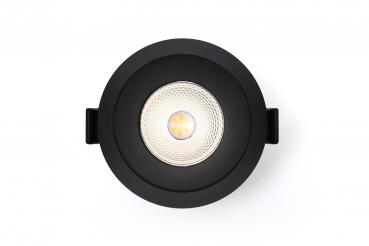 Preview: LED Einbaustrahler schwarz 4000K 6W Ø81mm 40° dimmbar