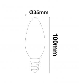 Preview: E14 LED Kerze, 4W, klar, warmweiß, 3er Pack