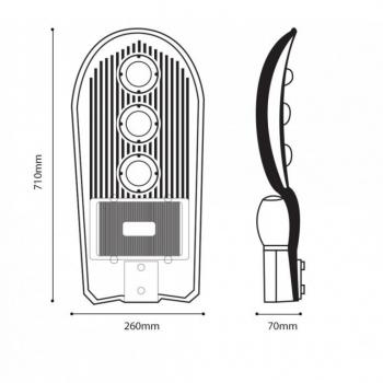 Preview: 120W LED Straßenlampe GRANADA PREMIUM 3 JAHRE GARANTIE TAGESLICHT