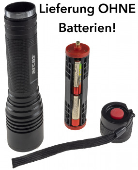 Preview: LED-Taschenlampe ARCAS 18W Zoom ØxL 48x205mm, 1600 Lumen