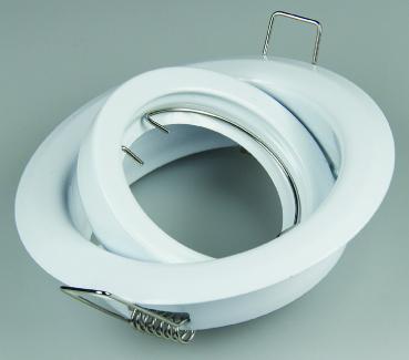 Decken-Einbaustrahler weiß schwenkbar, Ø98mm, für 50mm Lampen
