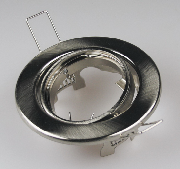 Decken-Einbaustrahler chrom-matt schwenkbar, Ø 88mm, für 50mm Lampen