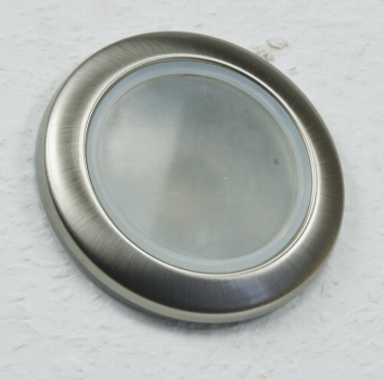 Decken-Einbaustrahler für Feuchträume rund, Ø 92mm, IP 44, silber-matt