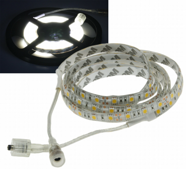 LED-Stripe 10m,neutralweiß 12V/100W, 600 LEDs, IP44, 8500 Lumen