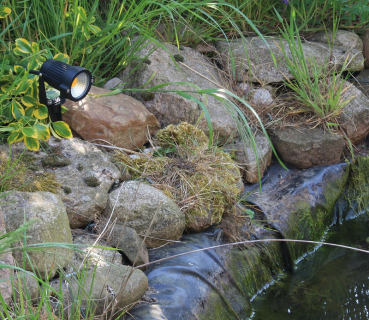 Preview: LED Gartenleuchte neutralweiß 5W, 230V, 1,5m Kabel+Erdspieß, schwarz