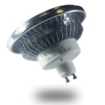 Preview: LED Spot Lampe - GU10, 12W, AR111,  Sharp Chip, Warmweiß