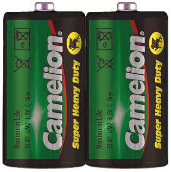 Baby-Batterien CAMELION HeavyDuty Typ C/R14, 1,5V, 2er-Shrink