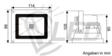 Preview: LED Strahler 12W mit höherem Blaullichtanteil für Pflanzenzucht/Wachstum