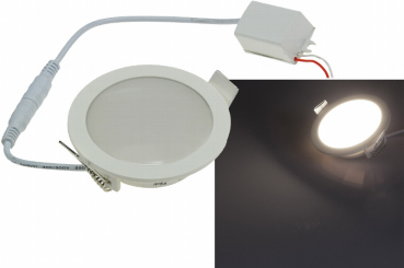 LED Licht-Panel , Ø 90mm, IP54 230V, 5W, 420 Lumen, 4200K / neutralweiß