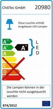 Preview: LED Unterbauleuchte "Versatile" 58cm 90 LEDs, 6W, 3000K, 500lm, 230V,silber