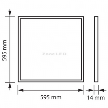 Preview: LED Panel 29W 600x600mm A++ 120Lm/W 6000K incl Netzteil