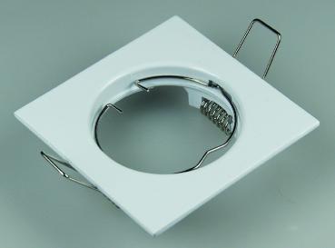 Decken-Einbaustrahler weiß starr, 75x75mm, für 50mm Lampen, ALU