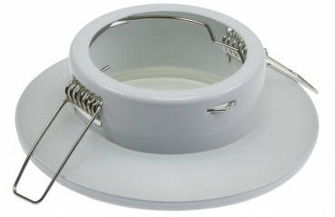 Preview: Decken-Einbaustrahler für Feuchträume rund, Ø 92mm, IP 44, weiß