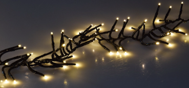 Preview: LED Büschel-Lichterkette 8m warmweiß, 8 Effekte, IP44, 800 LEDs