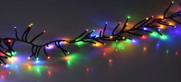 Preview: LED Büschel-Lichterkette 8m multicolor, 8 Effekte, IP44, 800 LEDs
