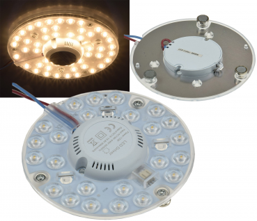 LED Umrüstmodul für Leuchten Ø125mm, 12W, 1080lm, 3000K, Magnethalter