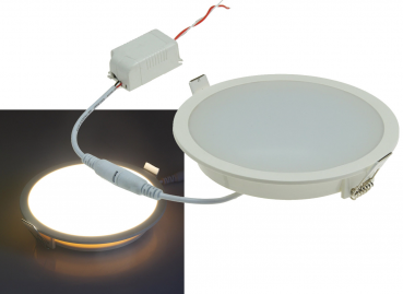 LED Licht-Panel, Ø 150mm, IP54 230V, 10W, 800 Lumen, 2900K / warmweiß