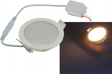 LED Licht-Panel, Ø 90mm, IP54 230V, 5W, 400 Lumen, 2900K / warmweiß
