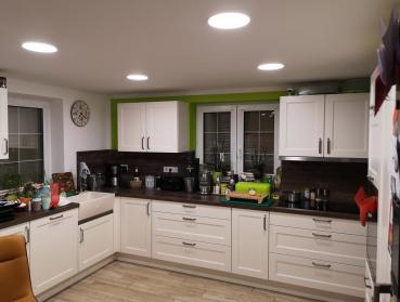 Preview: LED Licht-Panel, Ø 225mm, IP54 230V, 18W, 1440 Lumen, 2900k/warmweiß