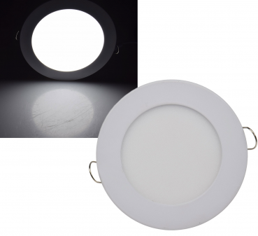 LED Licht-Panel, Ø 12cm 230V, 6W, 440 Lumen, 4200K / neutralweiß