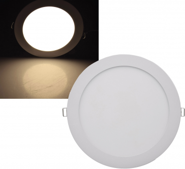 LED Licht-Panel, Ø 22,5cm 230V, 18W, 1300 Lumen, 2900K / warmweiß