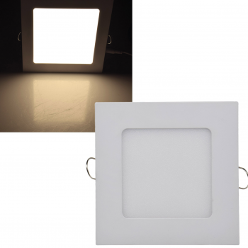 LED Licht-Panel, 12x12cm 230V, 6W, 420 Lumen, 2900K / warmweiß