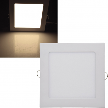 LED Licht-Panel, 17x17cm 230V, 12W, 850 Lumen, 2900K / warmweiß