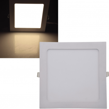LED Licht-Panel, 22,5x22,5cm 230V, 18W, 1300 Lumen, 2900K / warmweiß
