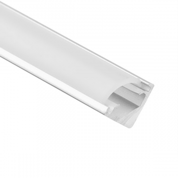 LED Eck-Profil eloxiert 8 x 8mm opal 200cm