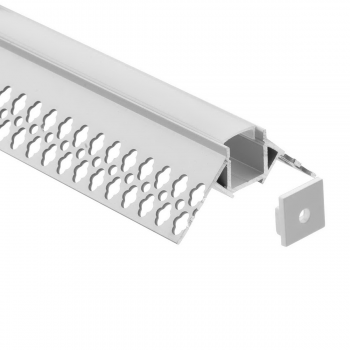 LED Trockenbau Außeneck-Profil eloxiert opal 200cm