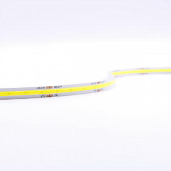 Preview: COB Kaltweiß 24V LED Streifen 5M 10W/m 528LED/m 8mm IP20 6500K