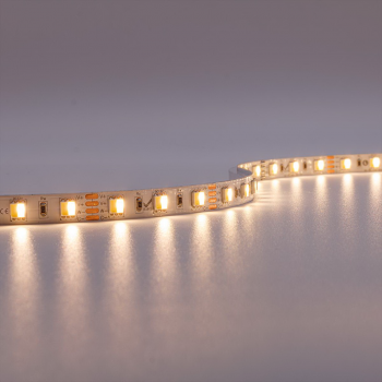 Preview: Strip CCT Dual Weiß 12V LED Streifen 5M 14,4W/m 60LED/m 10mm IP20 Lichtfarbe einstellbar