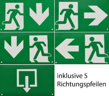 Preview: LED Fluchtwegleuchte "NL-8 Multi" Erkennungsw. 25m, IP20, Decken+Wandmont.