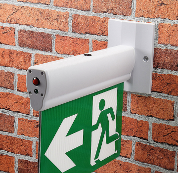 Preview: LED Fluchtwegleuchte "NL-8 Multi" Erkennungsw. 25m, IP20, Decken+Wandmont.