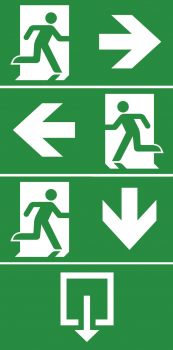 Preview: LED Fluchtwegleuchte "NL-W2" 30 LEDs Erkennungsw. 25m,Wandmontage, 27mm flach