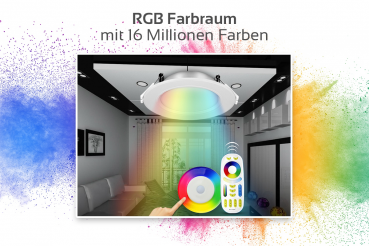 Preview: MiBoxer LED Einbaustrahler RGB+CCT 12W Ø180mm 2,4GHz WiFi ready