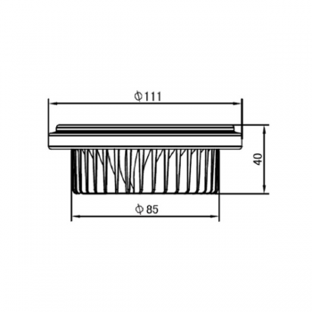Preview: LED Spot Lampe - 15W, 230V, AR111, Beam 20, Sharp Chip, Dimmbar, Weiß