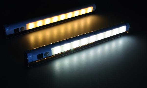 LED-Unterbauleuchte mit Bewegungsmelder Batteriebetrieb 9 SMD LEDs 