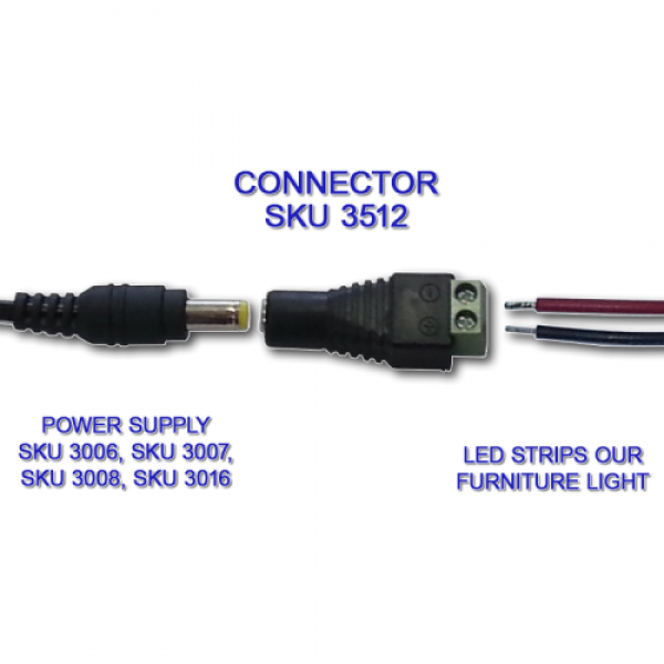 Anschluss für LED-Stripe DC Kupplung