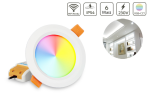 MiBoxer LED Einbaustrahler RGB+CCT 6W IP54 Ø111mm 2,4GHz WiFiready FUT063