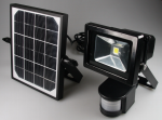LED-Fluter mit Bewegungsmelder 10W 4200K, 3W Solar-Zelle, Akku